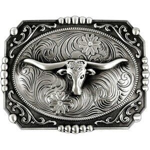 🆕Men's Silver Religion Cross Cowboy Kneeling Prayer Horse Design Belt Buckles